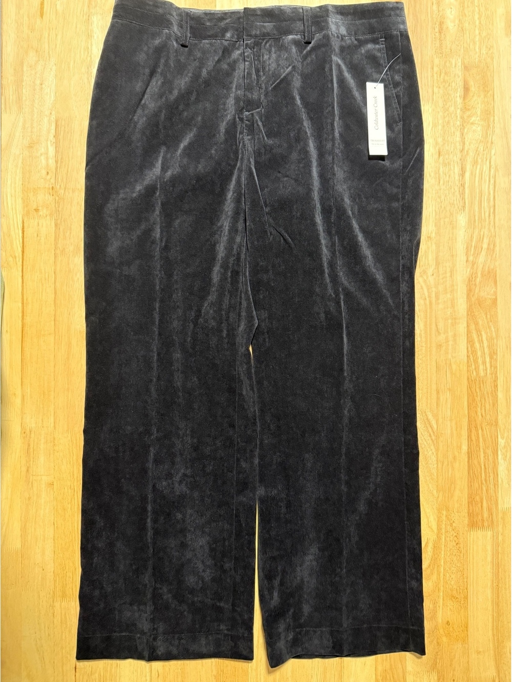 Coldwater Creek Women’s 18W Black Velvet Trouser Pants Stretch NWT